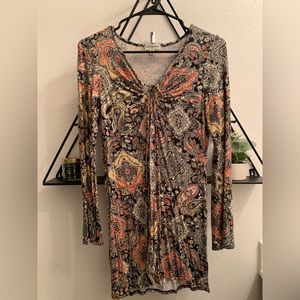 Earth Bound Trading Co Black Paisley Dress
